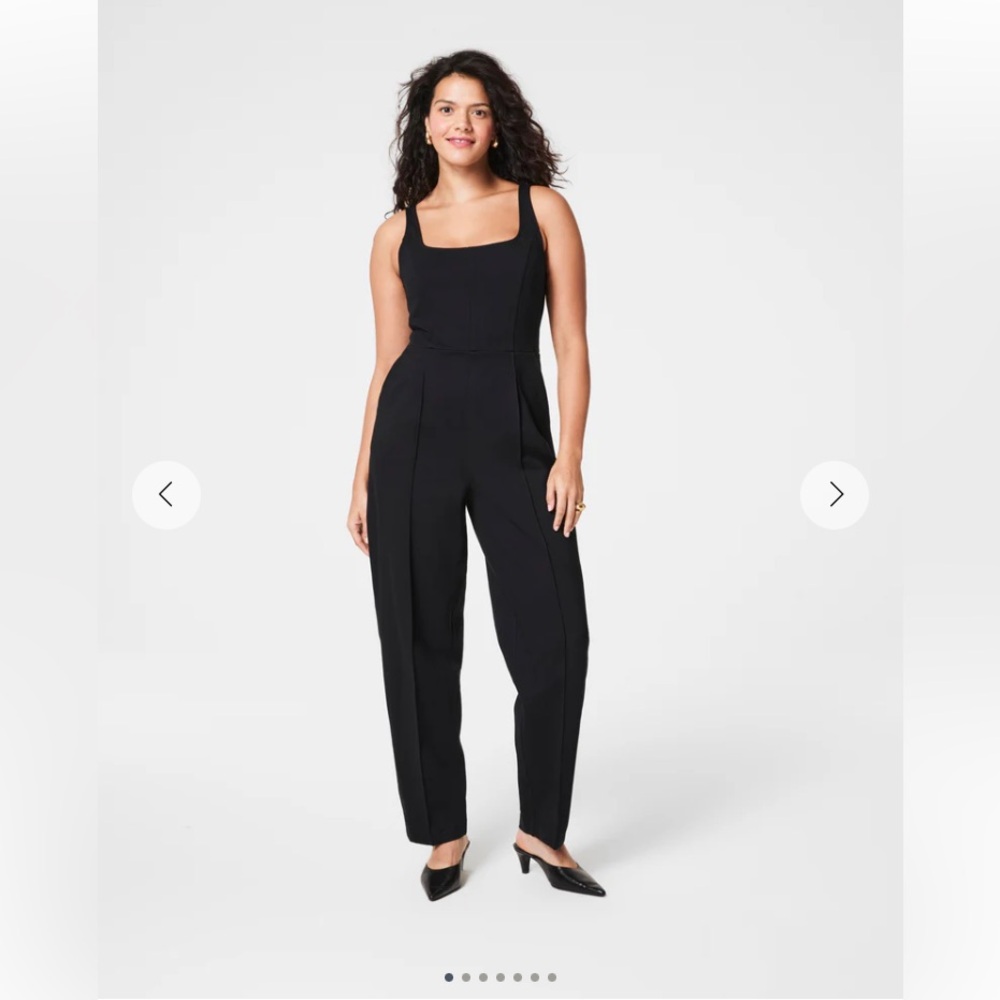 SPANX Classic Black Barrel Leg Jumpsuit